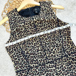 J.Crew Vegas Animal Leopard Print Sheath Dress Knee Length Bi-Stretch Cotton Photo 14