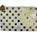 Kate Spade  Gold Polka Dot Pencil‎ Case with Ruler Cosmetic Case Photo 0