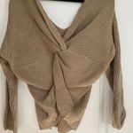 Vestique Beige Twist Back Sweater Photo 4
