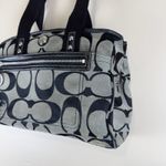 Coach Daisy Signature Tote Shoulder Bag Black Gray M Classic Style Photo 3