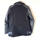 Slate + Willow Black Genuine Leather & Sherpa Moto Jacket Size Large Photo 2
