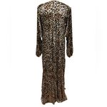 Dress abaya maxi leopard print velour dolman sleeve 2X‎ NWOT Brown Photo 1