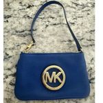 Michael Kors  Fulton Limited Edition Cadet Blue Leather Wristlet Clutch Photo 1