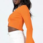 Princess Polly courtney Flare Sleeve Cardigan Orange Photo 1