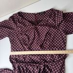 Eshakti Graphic Dot Print Crepe Sash Tie Dress 1X 18W Maxi Fit and Flare Retro Photo 15