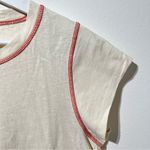 Zadig & Voltaire  Avin Topstitched Nocolor Off White Red Tee T-Shirt Size Small Photo 6