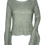 Jack by BB Dakota  Sweater Womens Medium Marled Gray Deja Vu Bell‎ Sleeve Neutral Photo 0