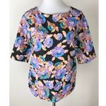 Ella Moss  Delilah Purple Floral Top Photo 0