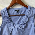 Talbots  Blue Boxy Ruffled Tank Top sz M petite Photo 7