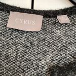 Cyrus Sweater Jacket Gray Black Open Front Tunic Cardigan Knit Size Large Photo 4
