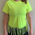 Neon yellow fringe t shirt Photo 0