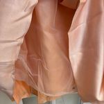 Vintage Pantagis 80s Ombre Peach Pink Bow Satin Party Prom Gown Dress Size 12 Photo 9