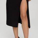 Good American NWT  Black Gathered Waist Cut Out Midi Dress - Size 3 (Large) Photo 10