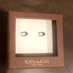 Coach -  small silver earrings in box NWT Photo 1