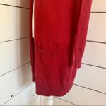 Abound  Red Knit Open Long Duster Cardigan Size XS NEW Photo 4