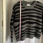 Joe Fresh  Striped Black and Gray Sweater SZ: 2X Photo 2