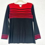Misook Vintage  Knit Top Womens XS Petite Striped Classic Timeless Minimalist Photo 0