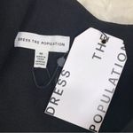 Dress the Population  TIffany Black One Shoulder Midi Dress Cocktail Party Medium Photo 5