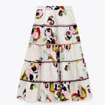 ZARA Blogger’s Fav| NWT Long Printed Multicolored Skirt Photo 7