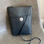 Vintage black Faux leather medallion wrinkle grain boho retro crossbody bag Photo 0