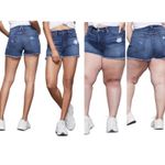 Good American High Waist Cut Off Raw Hem Denim Shorts Size 24 NWT Photo 1