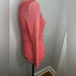 NWOT New York & Company women Pink Crocheted Sweater 3/4 Sleeve w/ Camisole. Sm Photo 2