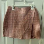 Hollister  Pink and White Gingham Mini Skirt Photo 0