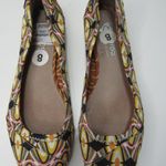 BOBS Slip On Flat Shoes Women's 8 Boho Retro Pattern Colorful Wearable Art Yellow Photo 1