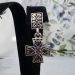 Premier Designs Premier Design Silver Cross Bracelet and Earrings Set Valerie with Purple Stones Photo 7