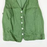 J.Crew  Slim Fit Linen Vest Green Size 10 Photo 6