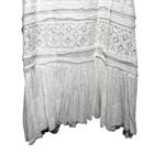 FP ONE White Lace Tiered Mini Dress Spaghetti Strap Boho Festival Size Small Size L Photo 2
