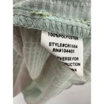 Mine Top Women MEDIUM NWT Mint Sage Green Short Sleeve Ruffle Neck Lace Yoke Photo 6