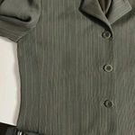 Imperfect Vintage blazer size 12p women’s Alex Garfield blazer shoulder pads Green Photo 6