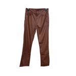 MOTHER THE MID RISE DAZZLER ANKLE Pants Size 27 Brown Faux Leather New #X1 Photo 3