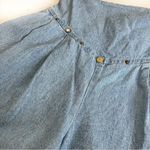 None VINTAGE Blue Jeans High Rise Elastic Waist Studded Yoke Side Zip Size Medium Photo 7