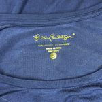 Lilly Pulitzer  LINDELL Sz Small Navy Viscose Stretch Shirt Dress Bubble Sleeves Photo 8