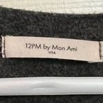 12 Pm By Mon Ami Gray and Red Plaid Detail Long Sleeve Tee Sz Small to Medium Photo 4