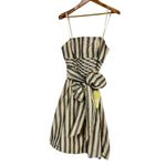 NWT BCBG Strapless Striped Pleated Bubble Sleeveless Dress Size 2 Retail $340 Black Photo 3