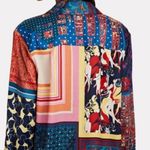 STAUD Martha Patchwork Satin Twill Tunic New Photo 4