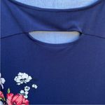 Susan Graver EUC  Liquid Knit Top Blue Floral Size 2X Photo 4