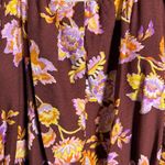 MINKPINK Giselle Belted Floral Mini Dress Women's Large Brown Puff Sleeve NWT Photo 12