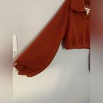 Urban Outfitters NWT BDG Teddy Pullover Quarter Zip Fleece Crop Sweatshirt Brown Teddy Soft S M L Photo 1