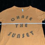 Mustard Yellow Chase the Sunset Super Soft Comfy T Shirt Size Small Photo 3