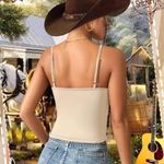 NWT Women’s Western Cowgirl Fringe Crop Top V Photo 2