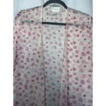 Expressions By California Dynasty Lingerie Medium Semi Sheer Robe Floral VTG Photo 1