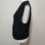 Vintage Koret Black Ribboned Wool Blend Sweater Vest Size Medium Photo 3