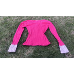 Abercrombie & Fitch Y2K Pink Long Sleeve Ribbed Henley Top M Bella Swan Coquette Photo 2