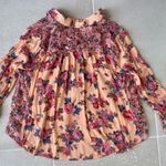 Free People  Hold On To Me Printed Top in Coral Photo 3