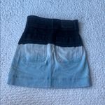Zadig & Voltaire Jima Denim Ombre Deep Tie Dye High Waist Straight Mini Skirt XS Photo 2
