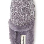 Dearfoams  Womens Chenille Tab Scuff Memory Foam Slippers Size Small Indoor Gray Photo 0